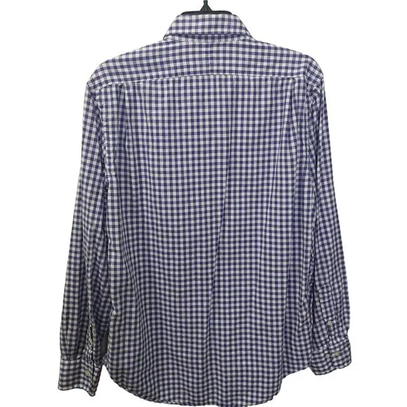 Polo Ralph Lauren Men's Purple Gingham Long-Sleeve Button-Up Shirt Medium - Picture 2 of 9